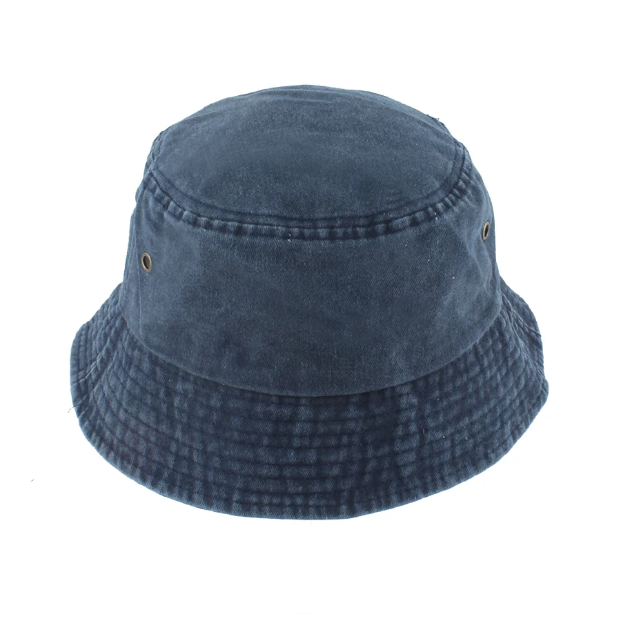 Fisherman Hat Vintage Denim Bucket Hats Outdoor for Men Women Washed Cotton Panama Hat fisherman hat denim bucket hats bucket hats