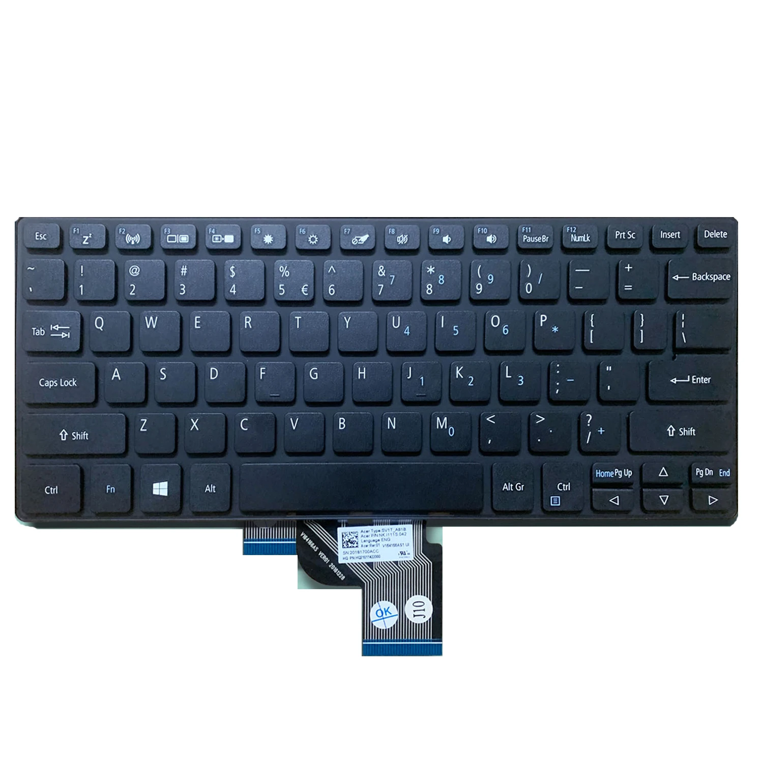 Teclado Substituição para Acer Spin1 Sp11132n Laptop - Imagem 2