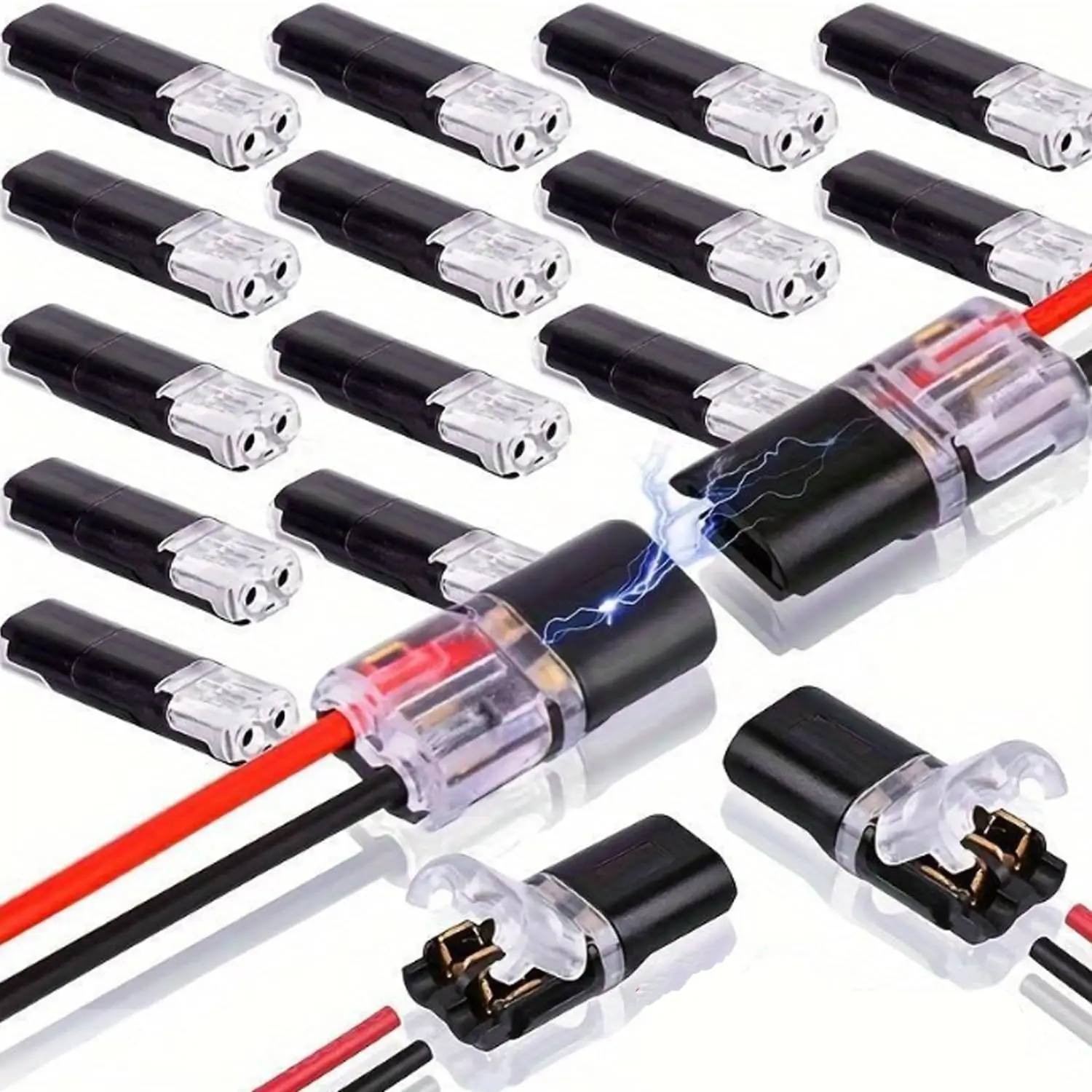 Waterproof 2-Pin Automotive Electrical Connector for Secure Wire Connections