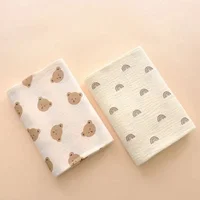 2Pc Cotton Muslin Blankets Baby Receiving Blanket for Newborn Muslin Swaddle Wrap Bedding Infant Bath Towel Baby Items 1