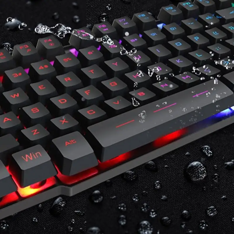 PC 노트북용 유선 키보드 백라이트 키보드 게이머 무소음 게이밍 마우스 세트