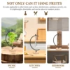 Banana Holder Stand Moon Shape Banana Hanger Rack Metal Fruit Hanger with Wood Base Stable Stand Decorative Grape Stands Holder 5