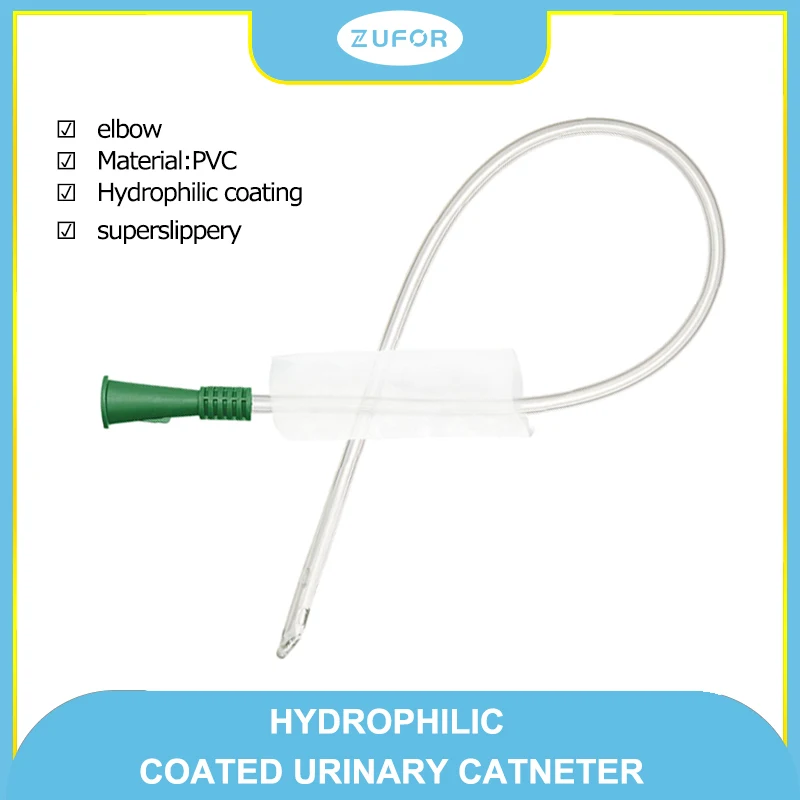 Medical hydrophilic coated urinary catheter intermittent catheter for single use