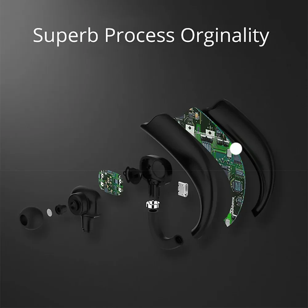 X23 Wireless Earphones One Ear Bluetooth Headphones TWS In Ear EarHooks Mini Handsfree Calls Headset With Microphone 2