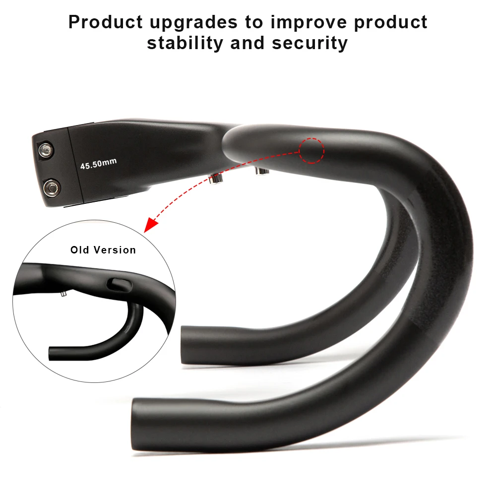 Integrated handlebar Carbon Road Handlebar No Cycling Bicycle Handlebars 1-1/8 Racing Bike Dorp Bars Matte Bike Accessories