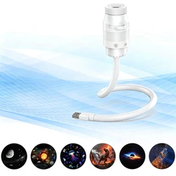 Galaxy Starry Sky Projection Night Light - Romantic Atmosphere Lighting (Lamp 6 star charts)