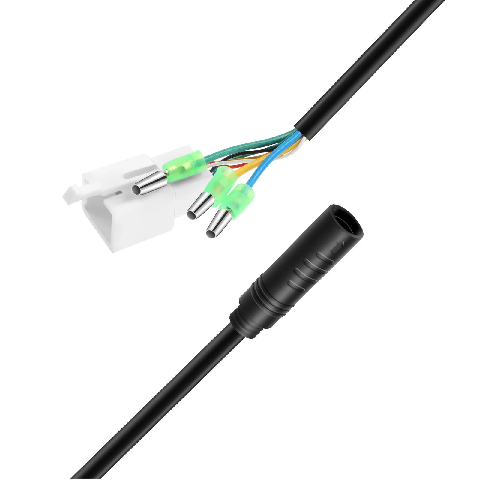 Electric Bike Plug Connector Electric Bicycle Cable 9-pin E-Bike Hub Motor Extension Cable &ndash; Female to Male Connector (60/120cm) Golden & SM Type Available