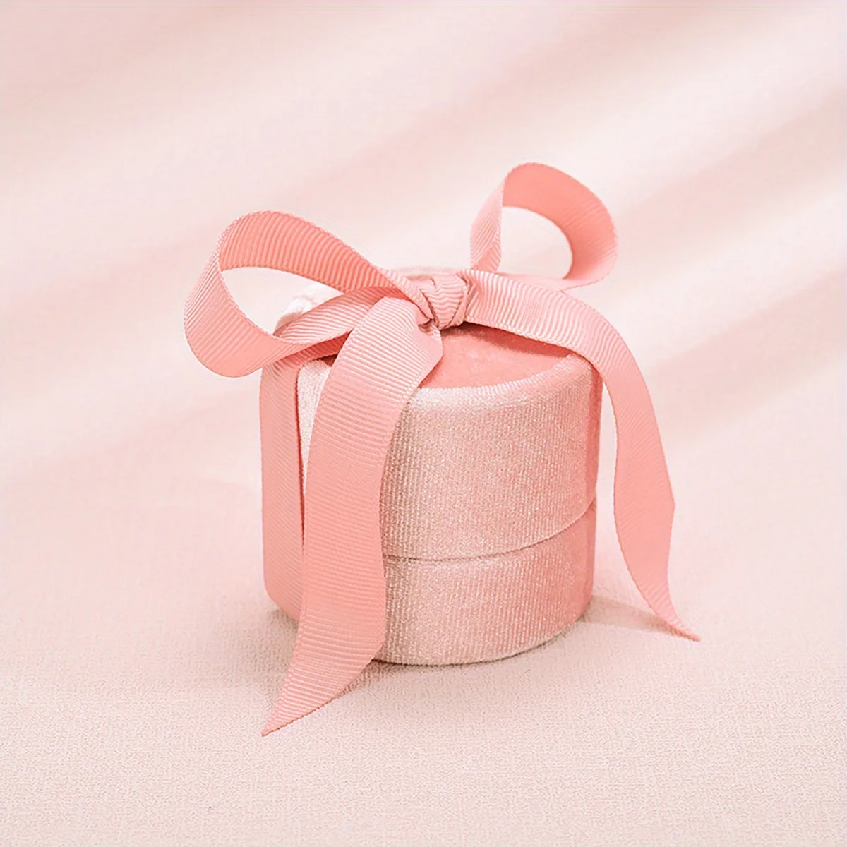 Pink Corduroy Storage Box - Compact, Portable, Perfect for Womens Gifts