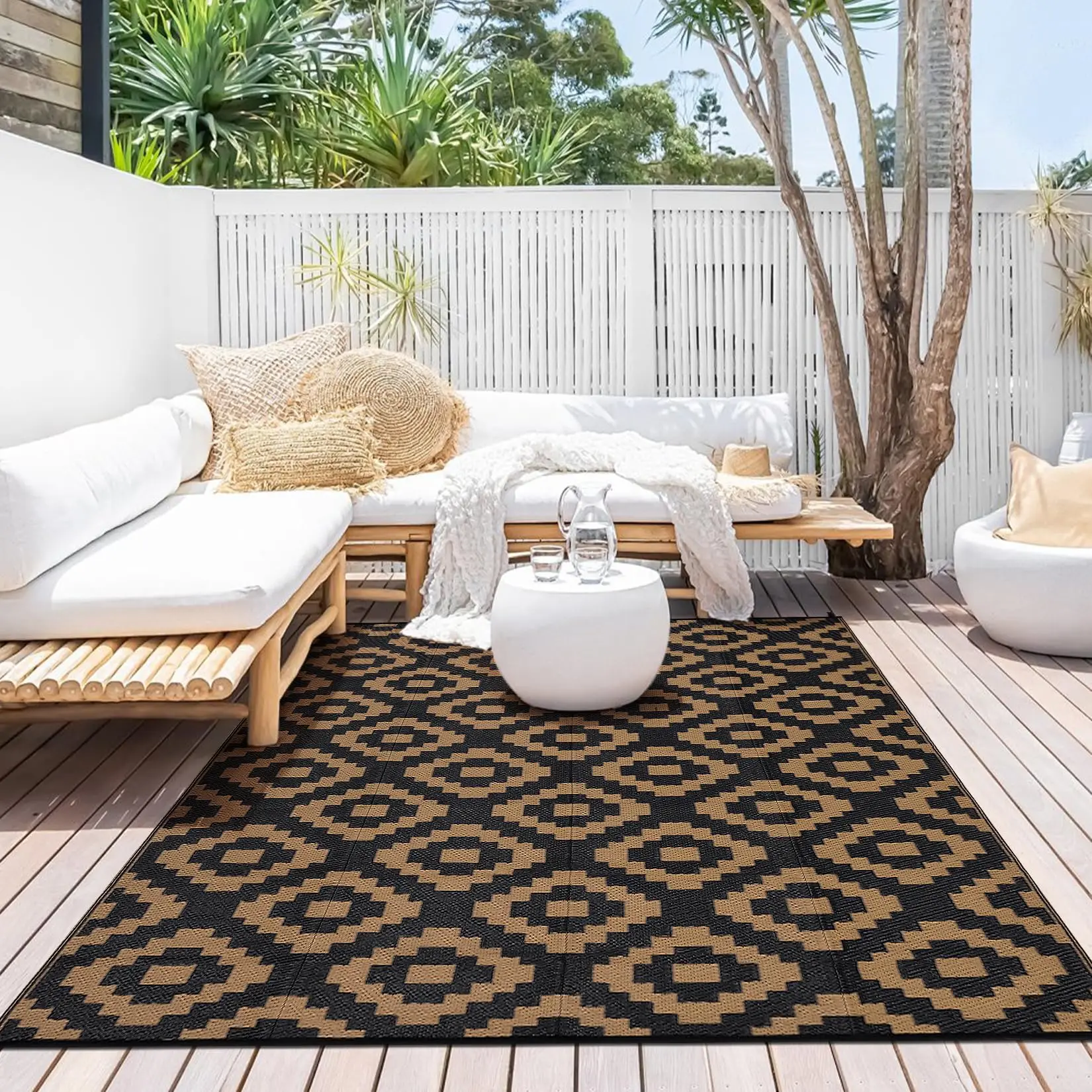 Premium Waterproof Reversible Outdoor Straw Rug