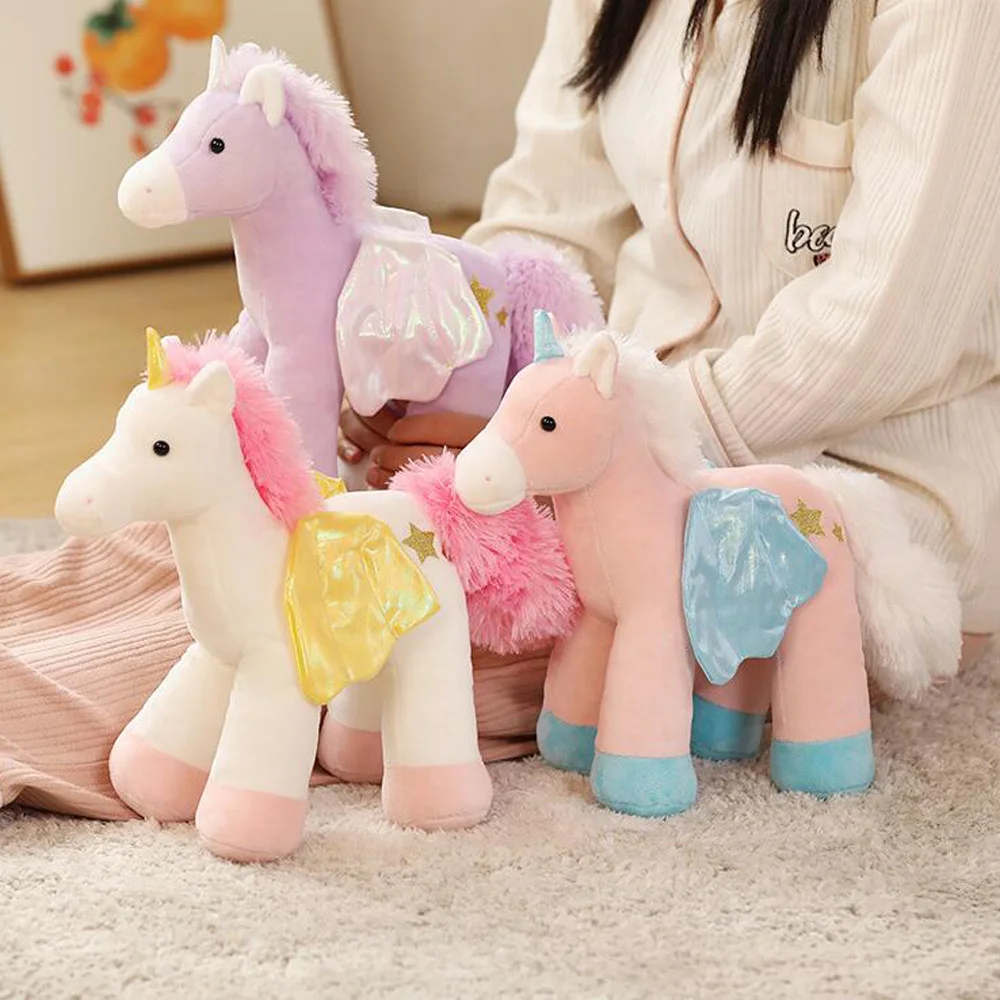 

Cartoon Simulation Unicorn Horse Stuffed Children Plush Toy