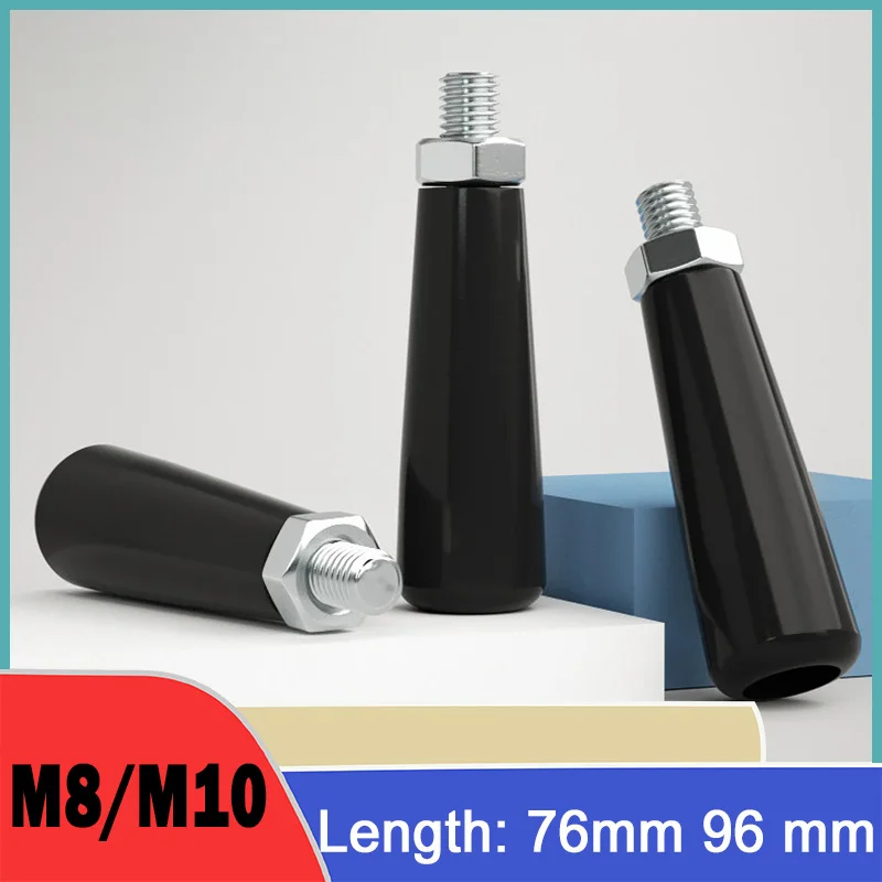 1Pcs M8 M10 블랙 회전 핸드휠 머신 핸들 수나사 스템 베이클라이트 스트레..
