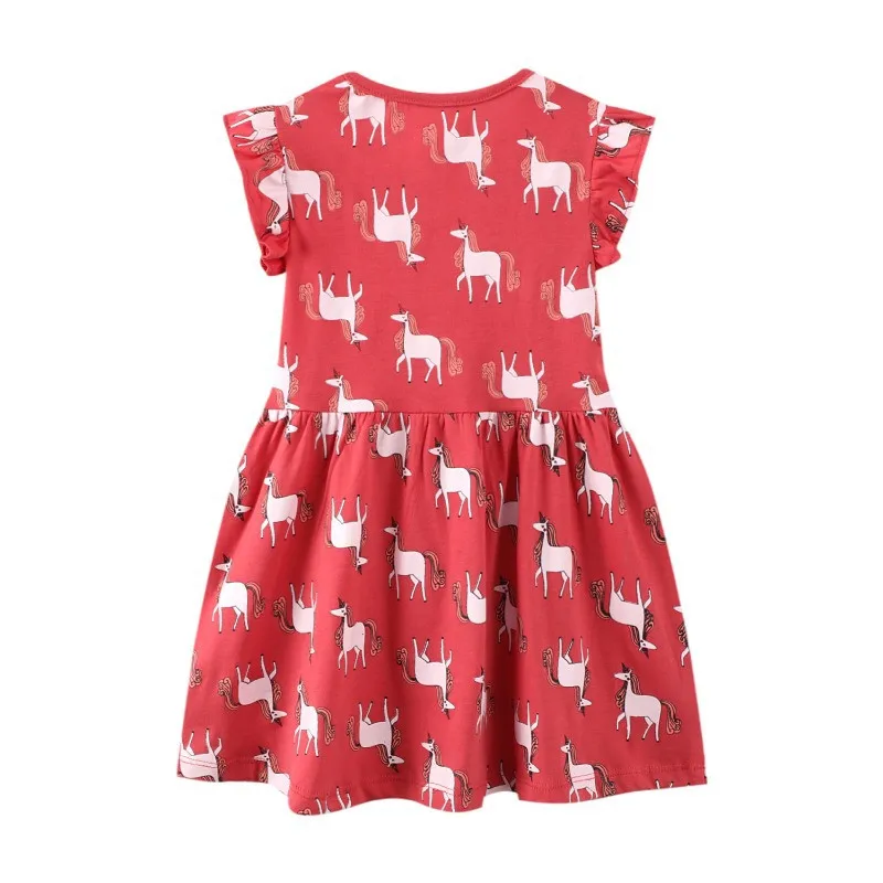 summer dresses	 Jumping Meters Girls Party Dresses Alpaca Print Hot Selling Children's Clothes Sleeveless Kids Animals Frocks Dress princess dress