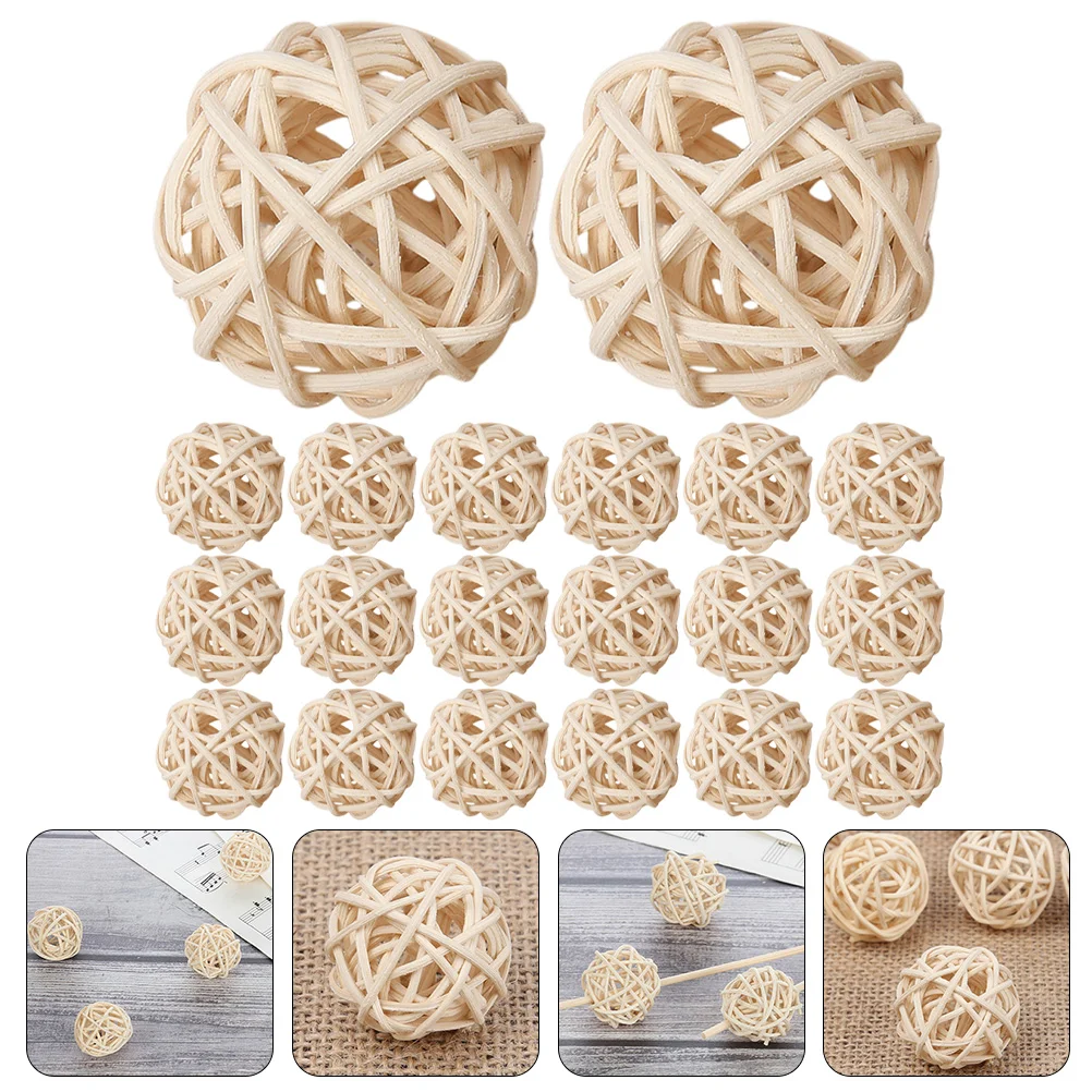 

Natural Wicker Rattan Balls Vase Fillers Aromatherapy Rattan Balls for Craft Project Aromatherapy Wedding Table Decoration