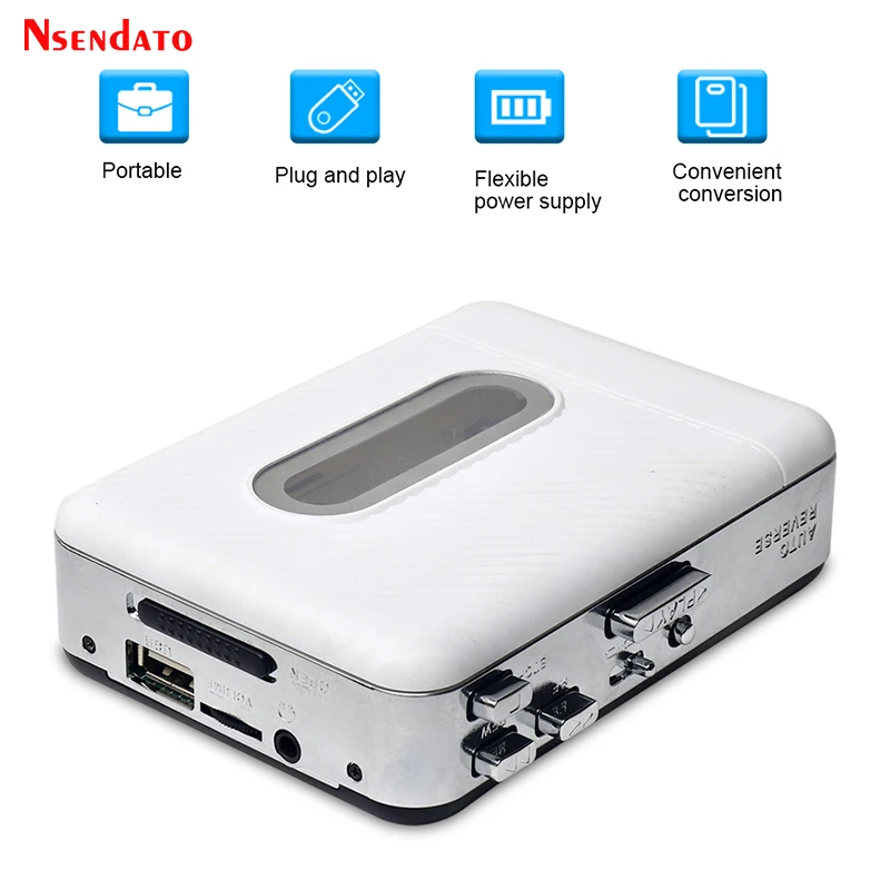 Usb Cassette Tape Audio Player Conversor com Gravador Captura pc pc Alto-falante Telefone Ipod