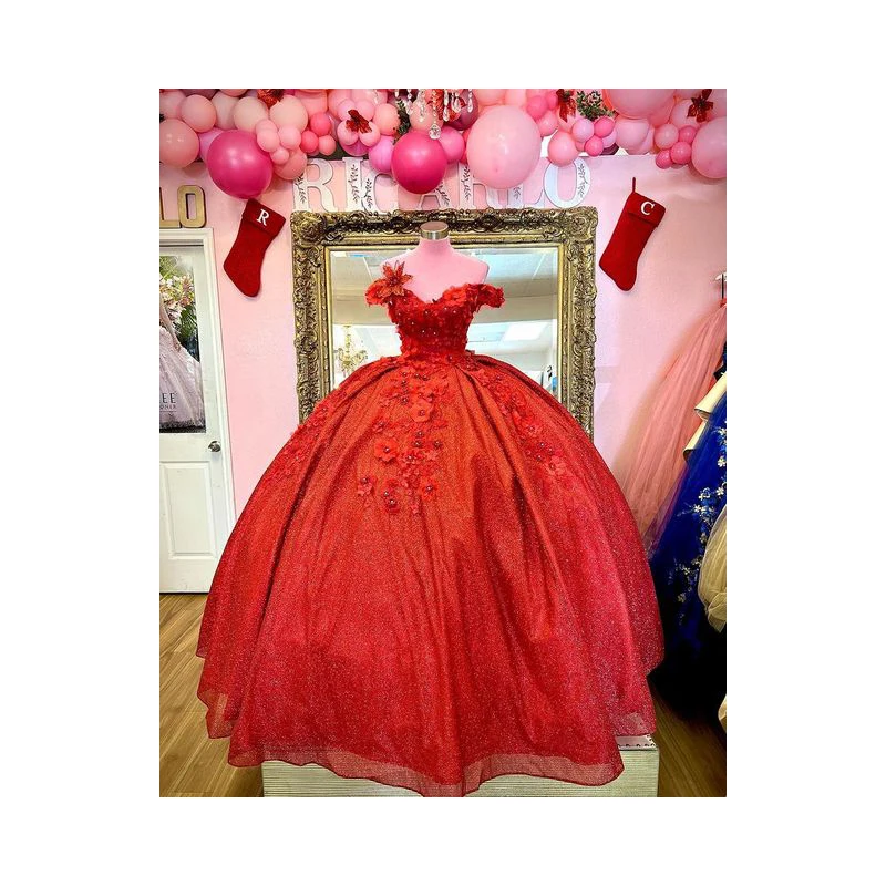 Party Dress Quinceanera Dresses Gorgeous Lilac Sequins Quinceanera Dresses for 15 Year Ball Gown Sexy V Neck Off the Shoulder Long Party Dress for Girl
