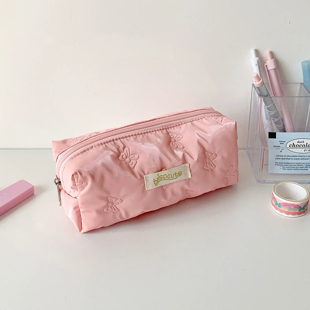 Estuche Para Lápices Kawaii Vintage - Portalápices Con Diseño De Boca Y Lunares, Para Escuela, Oficina O Cosmética - Idea De Regalo Original