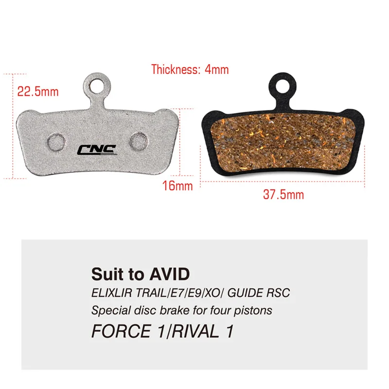 CNC Bicycle Accessories, Mtb Bike Hydraulic Brake Pads,For SRAM G2