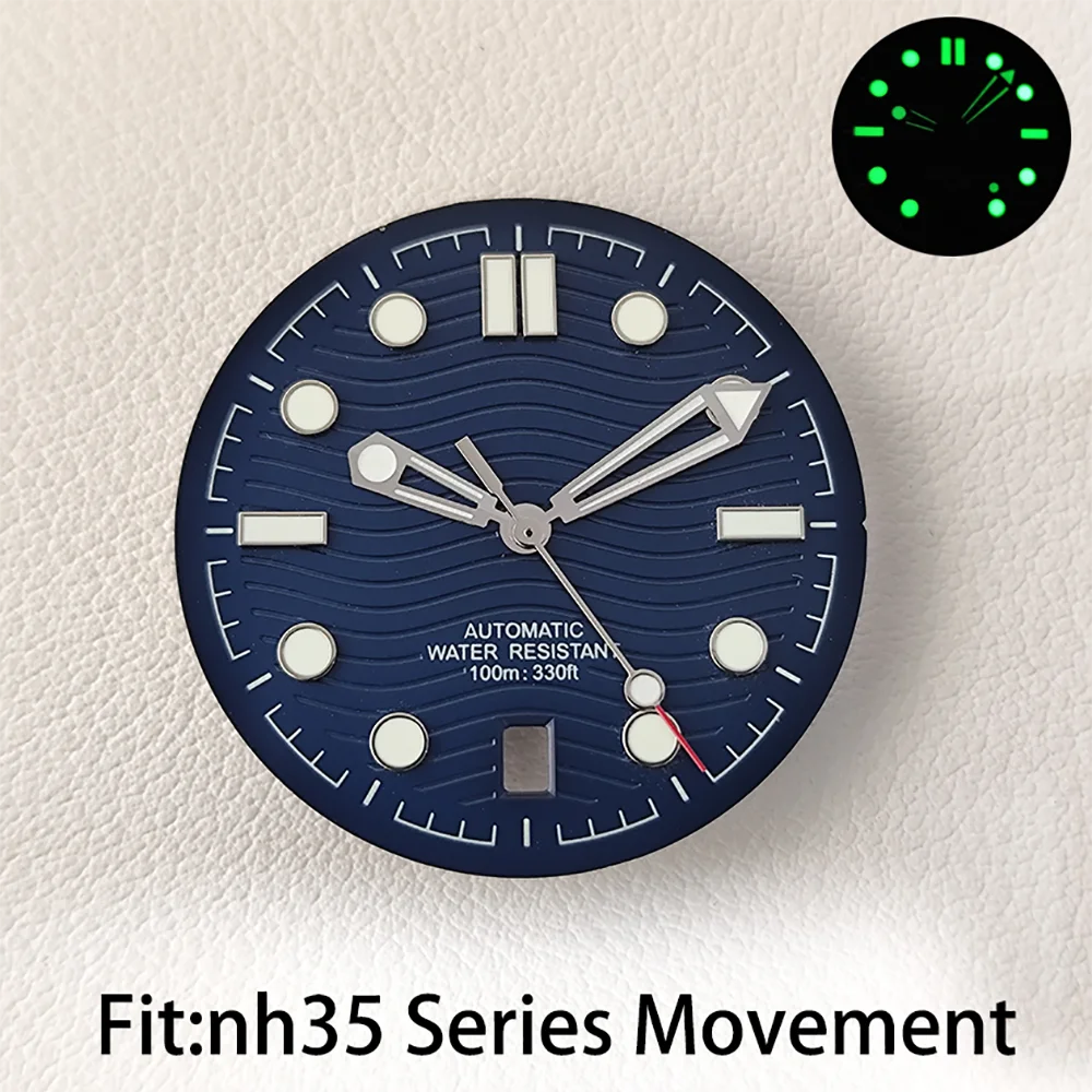 Green C3 Luminous Watch Dial Hands for Automatic Movement Men's Watches Replacement Accessory