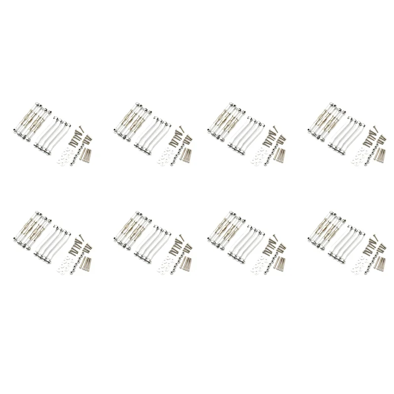 ABVO-64X 금속 섀시 풀로드 링크 서스펜션 타이로드 MN D90 D91 D96 D99 D99S MN90 MN99S 1/12,Silver