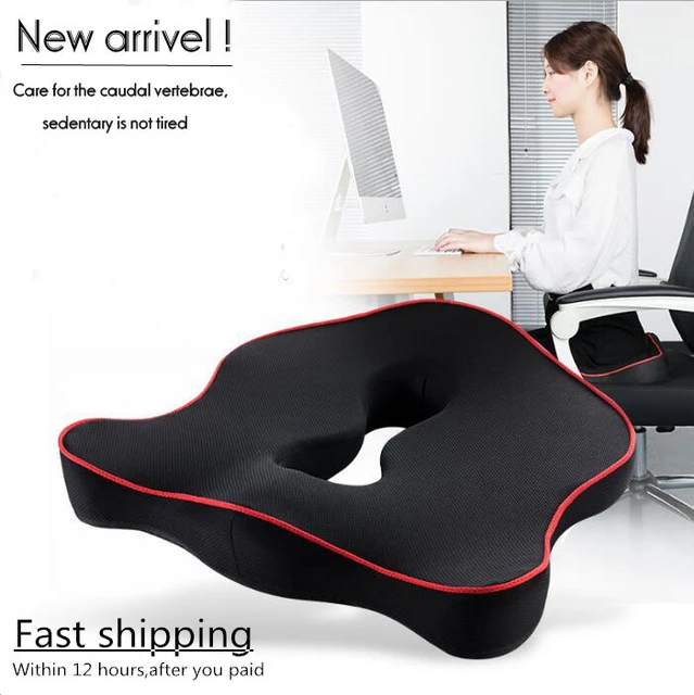 Gel Memory Foam U-shaped Seat Cushion Massage Car Office Chair for Long  Sitting Coccyx Back Tailbone Pain Relief Gel Cushion Pad - AliExpress