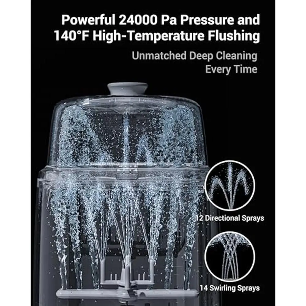 EaseClean All-in-One Bottle Washer Sterilizer Dryer Baby Pump Parts Powerful Sprays Exterior Interior Cleaning 4 Programs Quick 3