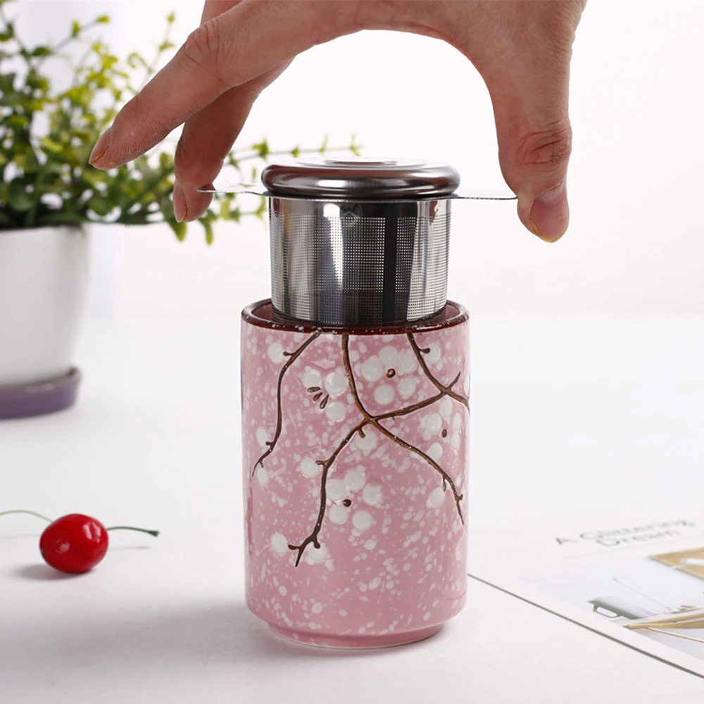 Tea Infuser Strainer Filter Maker Stainless Steel with Lid for Teapots Coffee
