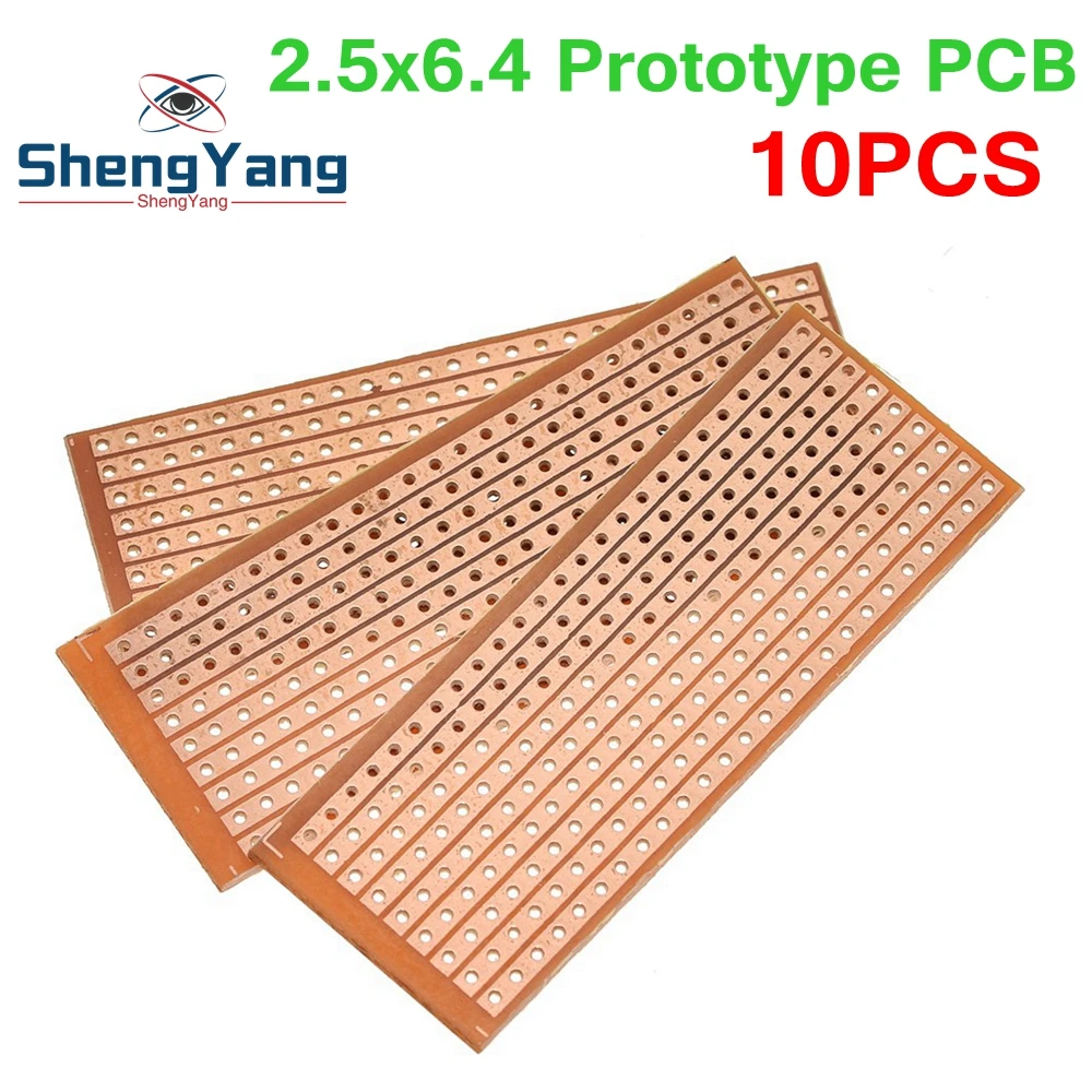 TZT 10PCS DIY 2 5x6 4 2 5 6 4CM Prototype Paper PCB Universal tzt-10pcs-diy-2-5x6-4-2-5-6-4cm-prototype-paper-pcb-universal