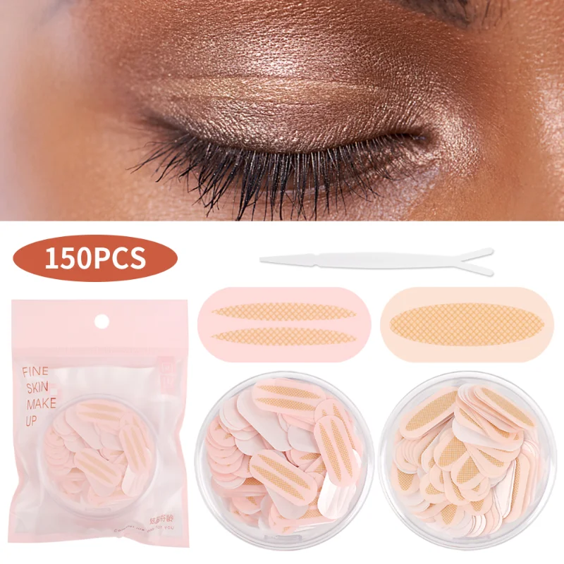 150Pcs Professional Makeup Double Eyelid Sticker Eye Makeup Tape Sticker  Eyeliner Basic Beauty Tools 