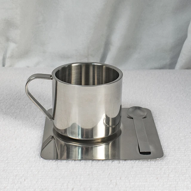 For 304 Stainless Steel Pointed Mouth Etched Cup with Lid, Graduated Measuring  Cup, Coffee Etched Cylinder, Milk Froth Cup - AliExpress