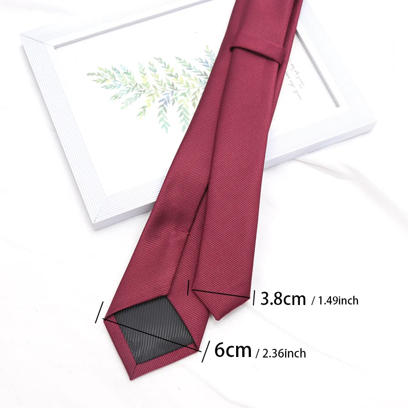 Mens Ties Champagne Red Black Solid Skinny Necktie Women Casaual Dress Gifts Wedding Neck Ties for Men Groom Shirt Accessories