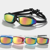 Plating Swimming Goggles Eyewear with Case Adults Professional Waterproof Anti Fog UV Shield Swim Pool Water Glasses Men Women 1