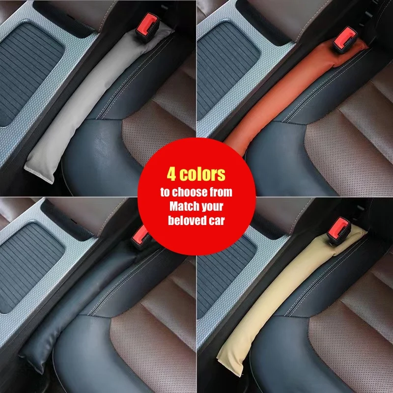 Car Seat Gap Filler PU Leather Sheer Styling Pad Plug Spacer Leak Proof Universal Interior