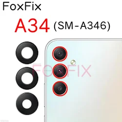 Rear Back Camera Glass Lens Replacement with Adhesive Sticker (A34)