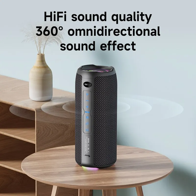 Bluetooth Speaker Portable Speaker Audio Speaker Tweeter Speaker Bass Speaker Hifi Speaker ZEALOT-S49PRO Portable Bluetooth Speaker 20W IPX6 Waterproof Powerful Sound Box Bass Boost Dual Pairing True Wireless Speaker