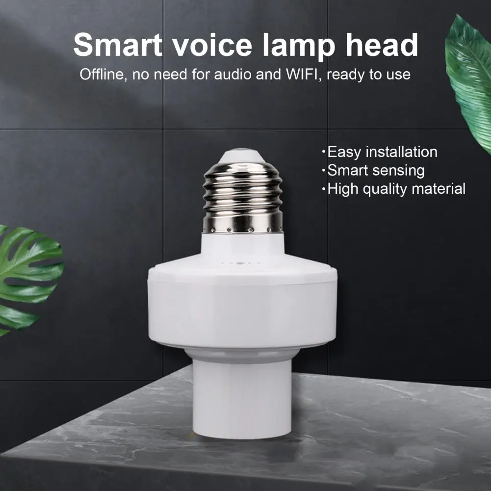 Voice Command Long lasting E27 Light Socket Timer Setting Labor saving
