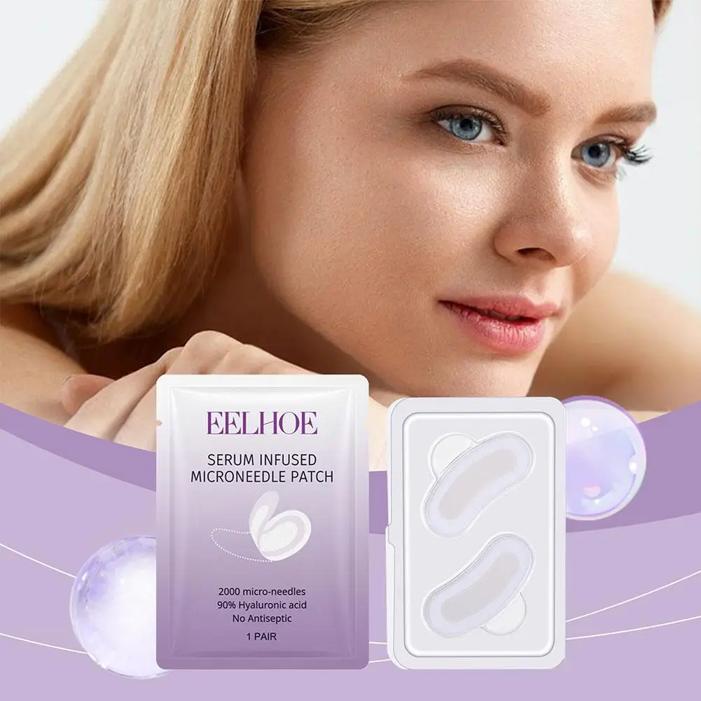 Microneedle Hyaluronic Acid Eye Patches-Set of 1/3/5, Dark Circle Reduction, Moisturizing Skin Care Beauty Health
