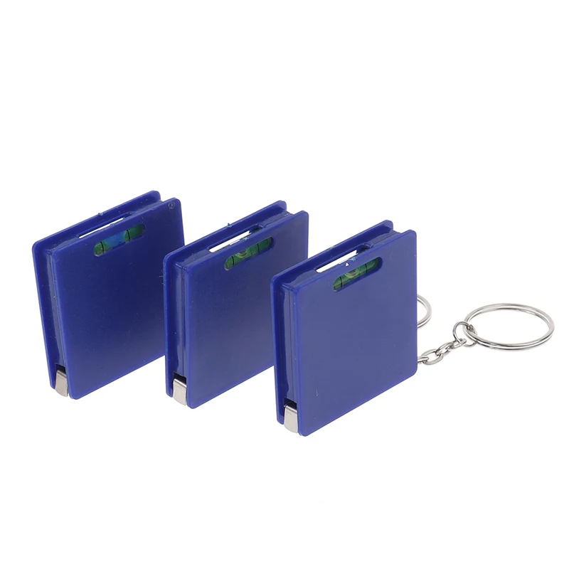 Tape Measure Measuring Tape Measuring Ruler 1M Mini Tape Measure Keychain With Horizontal Bubble Plastic Portable Retractable Ruler Centimeter/Inch Tape Measure 4.3*4.3*1cm
