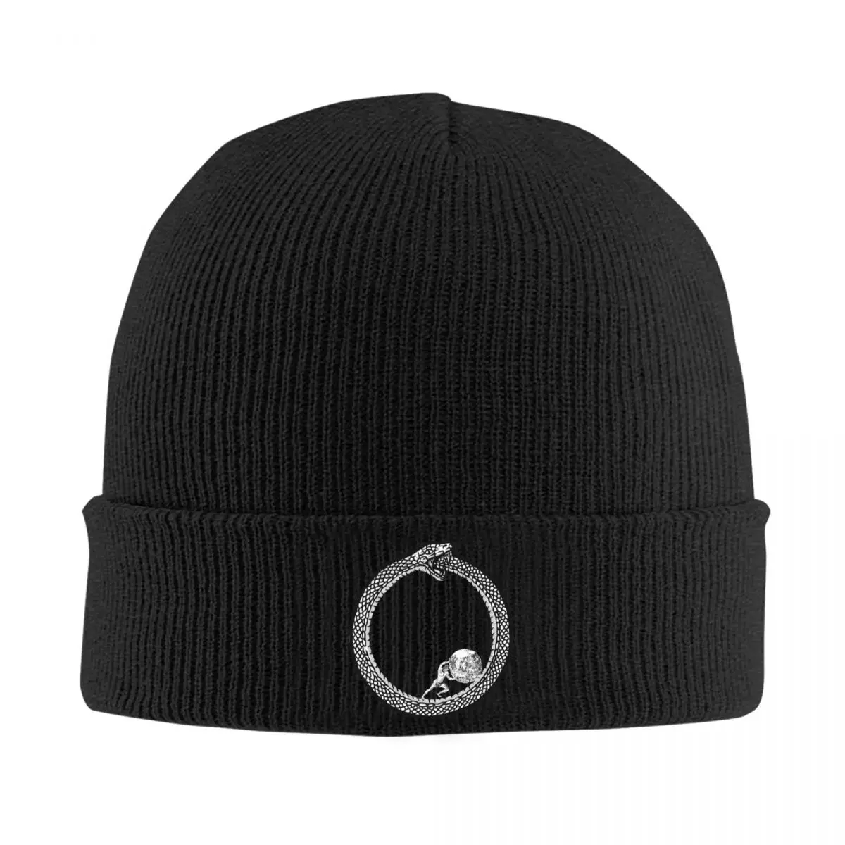 

Sisyphus In An Ouroboros Snake Knitted Bonnet Caps Fashion Keep Warm Hats