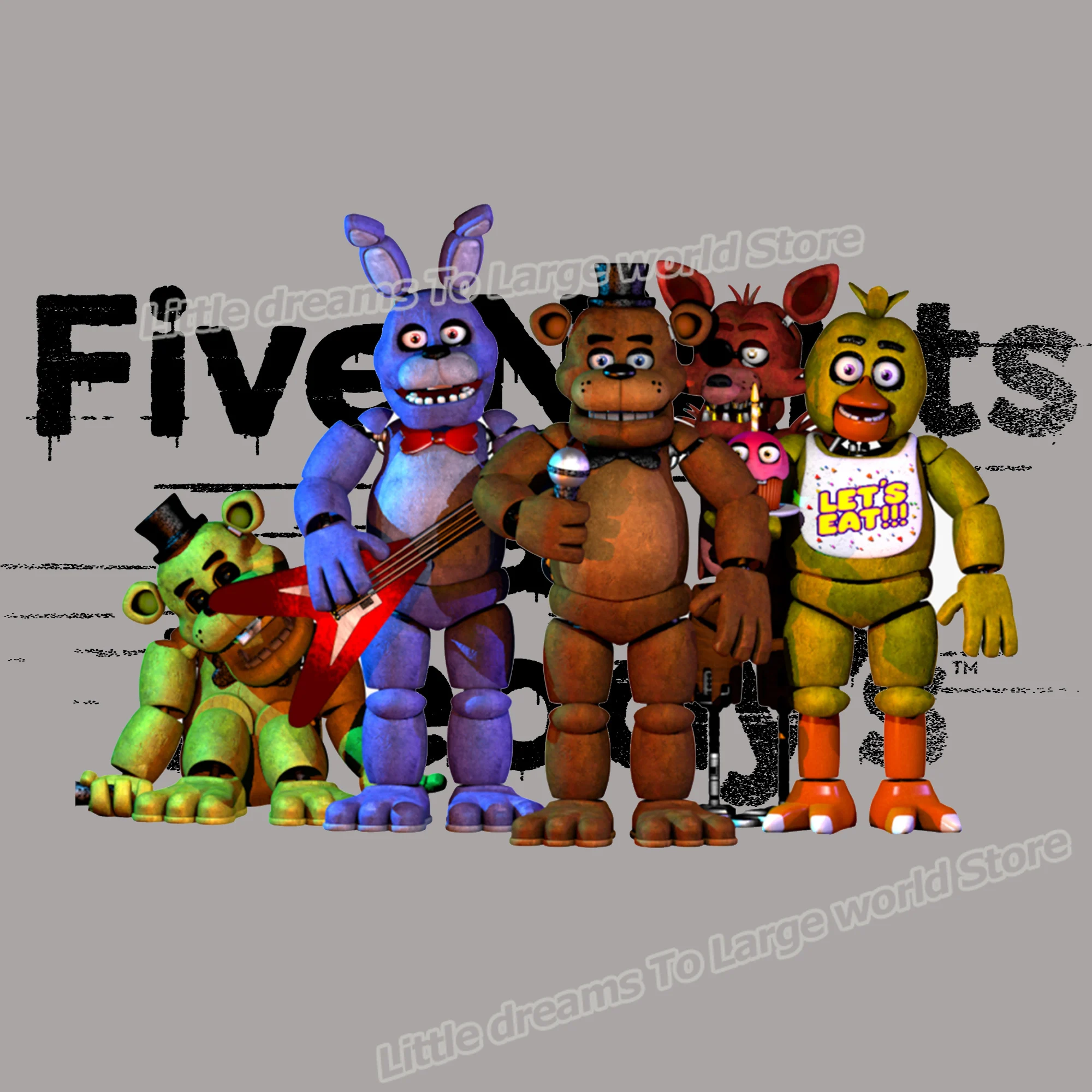 Compre Fnaf Lolbit Por favor, fique cinco noites na irmã de Freddy  Localização Ult Transferências de ferro para roupas Bolsa de camisetas  Adesivos de transferência de calor Ferro em remendos barato —