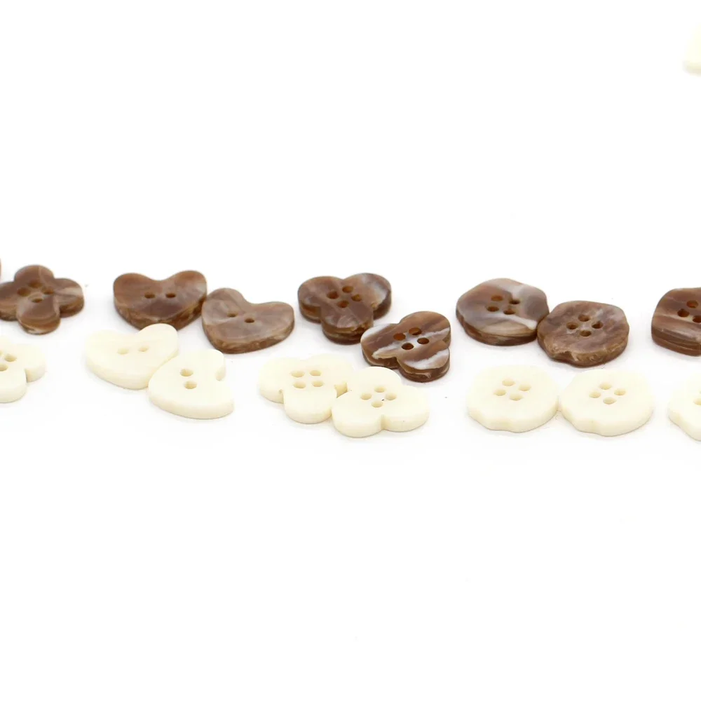 HENGC 30Pcs 의류에 대 한 12mm 불규칙 한 모양 수 지 단추 패션 셔츠 드레스 카디건 가방 DIY 수공예품 장식