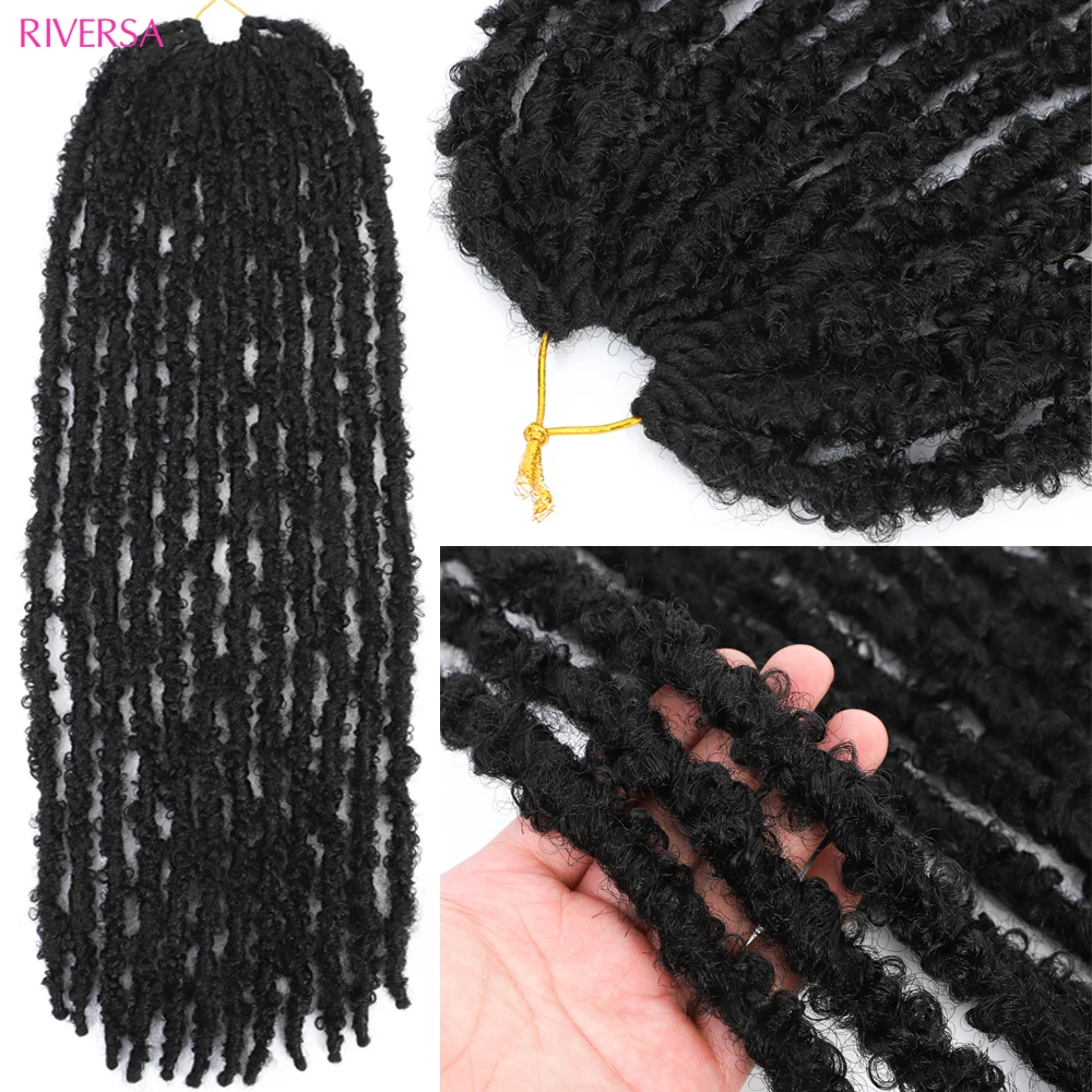 polegadas borboleta locs crochet cabelo dreadlocks meche faux locks crochê cabelo tranças extensões de cabelo fechaduras macias cabelo sintético