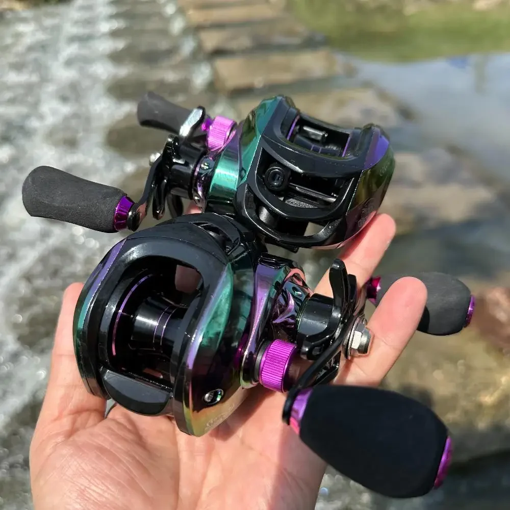 [COD]Angelrolle, Metall-Angelspule, Salzwasser-/Süßwasserrolle, maximale Zugkraft 10 kg, Köder-Baitcasting-Rolle – Detail 8