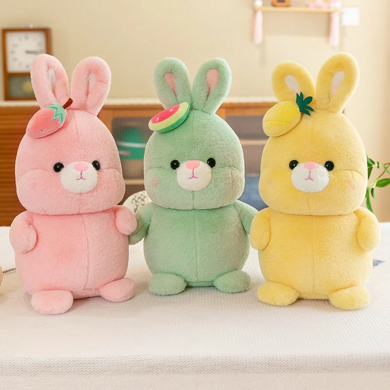 30cm Cute Fruite Rabbit Plush Toy Anime Cartoon Stuffed Animals Bunny Plushies Doll Kawaii Soft Kids Babys Toys Gifts for Girls