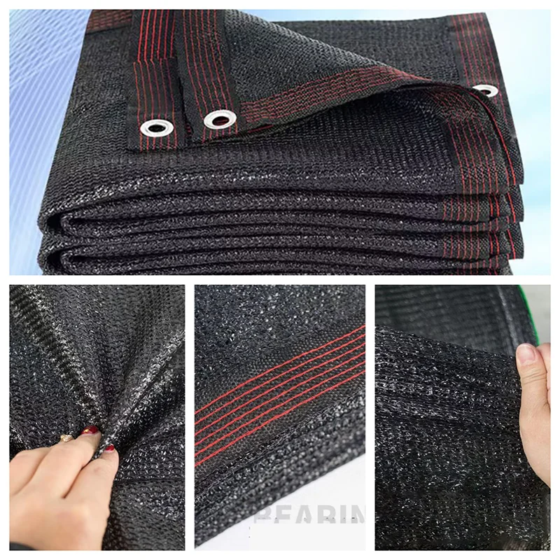 Summer Black Anti-Uv Hdpe Parasole Net Garden Succulente Plant Shading Net Copertura Per Piscina All'Aperto 6 Pin Sun Shade Net