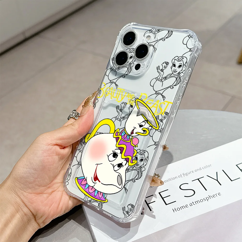 Beauty and the Beast Mulan Princess Phone Card Holder Case