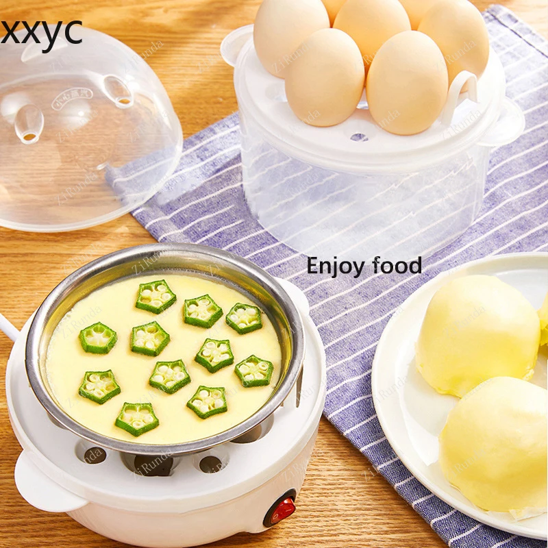 Electric Egg Cooker Double Layers Egg Boiler Corn Milk Rapid Breakfast Cooking Egg Steamer Appliances Kitchen