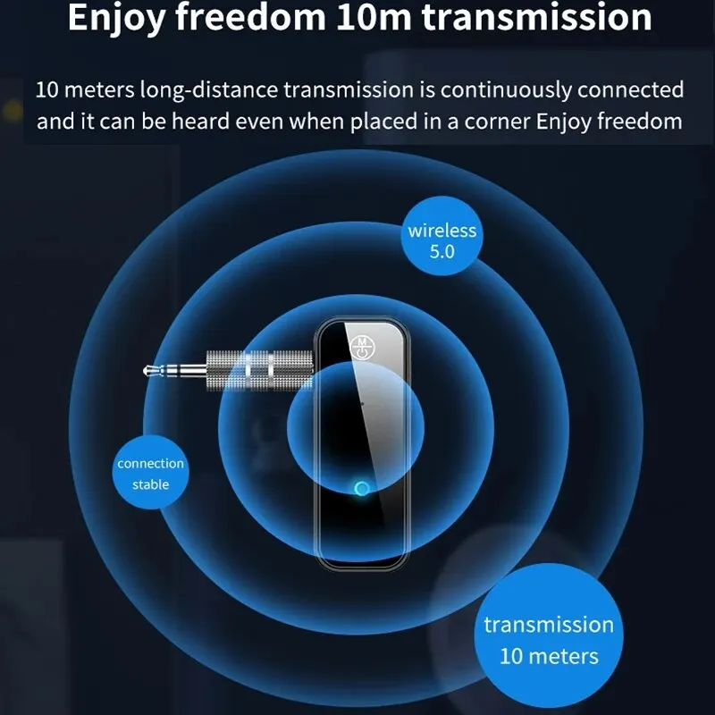 2 in 1 Wireless Bluetooth 5.0 Receiver Transmitter Adapter 3.5mm Jack for Car Music Audio Aux A2dp Headphones Reciever Handsfree