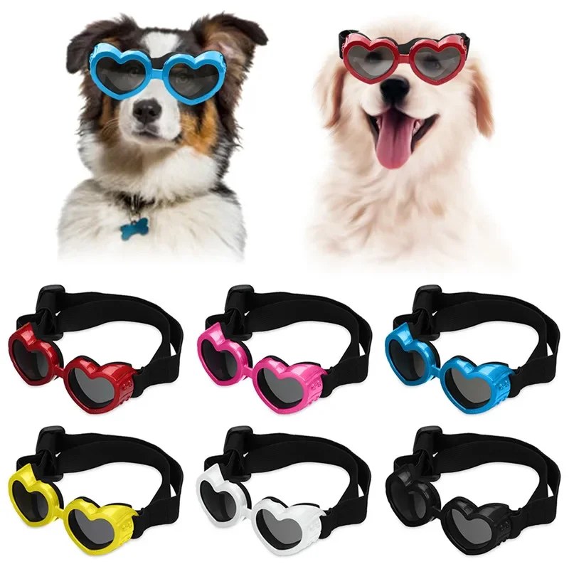 Title 12, 1 Pcs Heart-shaped Small Dog Sunglasses Waterpr...