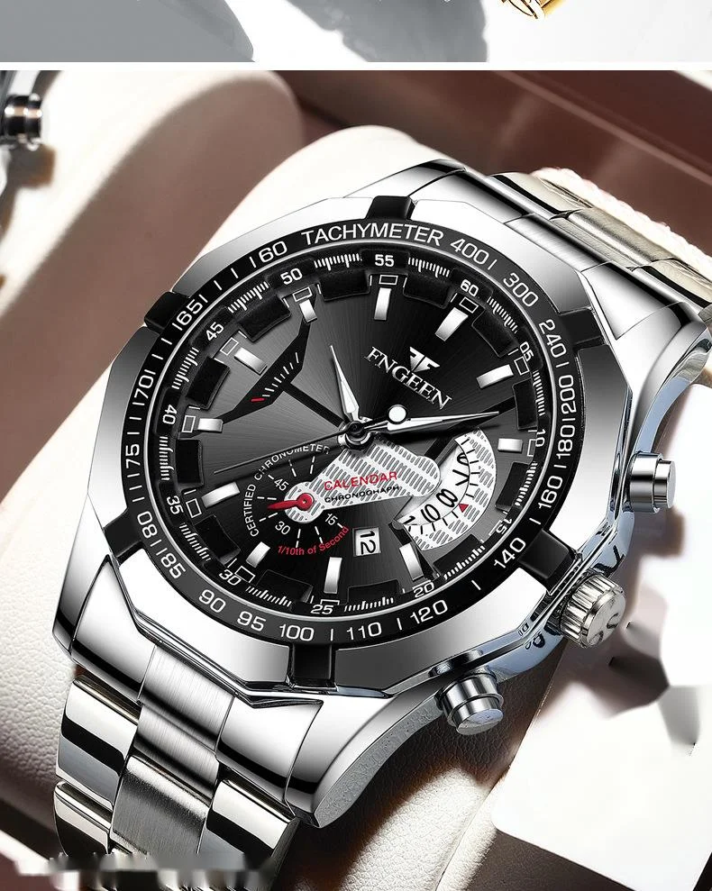 Nuevo reloj Fenzun Reloj resistente al agua Reloj de esfera grande Reloj de calendario nuevo de gran tamaño Tecnología creativa_voghion.com