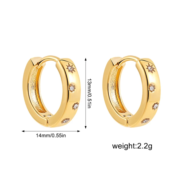 New Fashion CZ Zircon Mini Tiny Hoop Earrings for Women Gold Plated Circle Huggie Hoops Ear Buckle Cartilage Piercing Jewelry 6